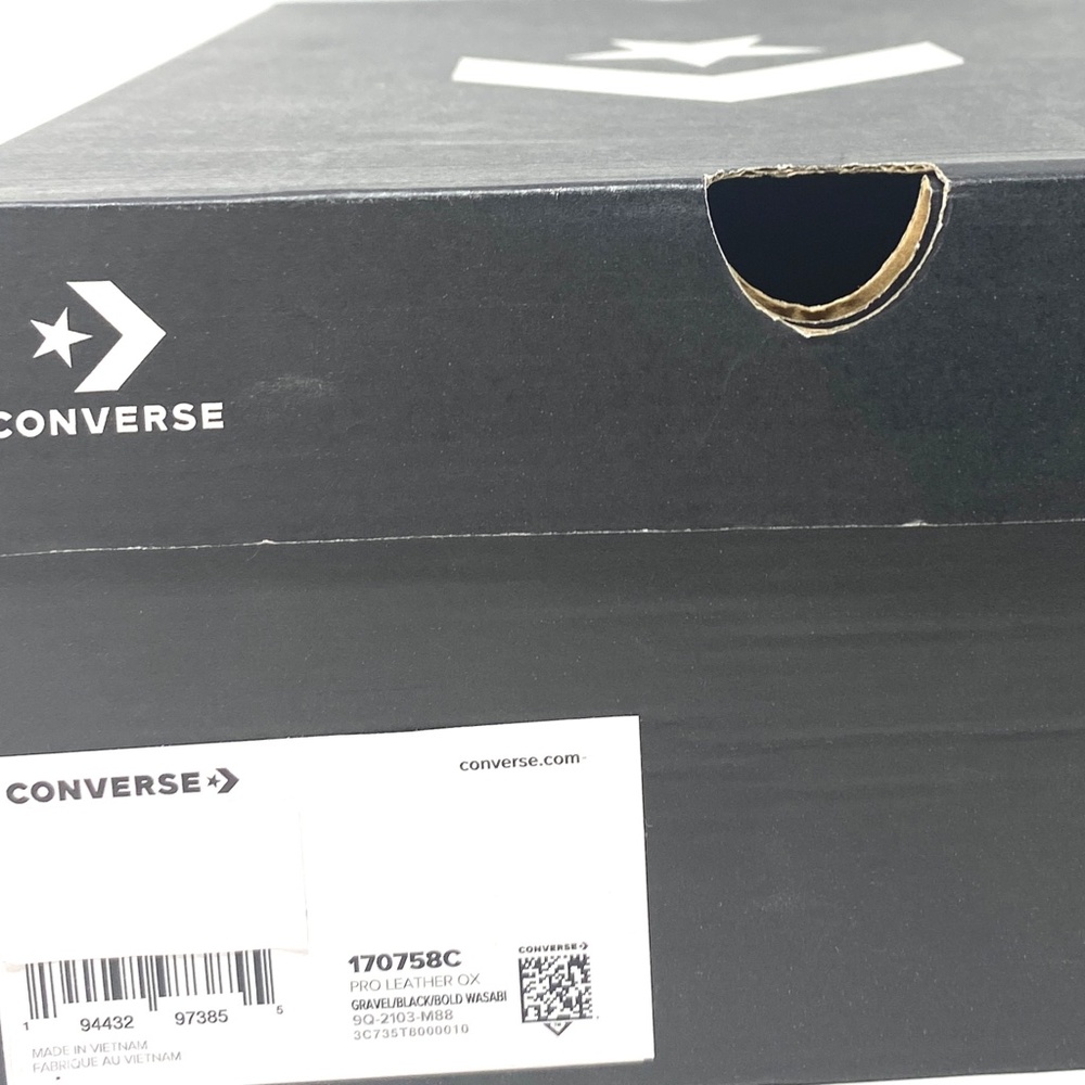 💖MEGA SALE💖Converse Pro Leather OX Gravel Bold Wasabi Canvas Men’s 170758C - Picture 9 of 10